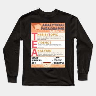 TEA: Analytical Paragraph Poster Long Sleeve T-Shirt